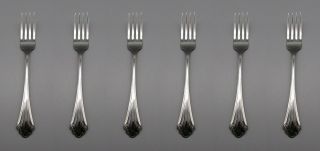 Set Of Six - Oneida Stainless Falkirk Dinner Forks