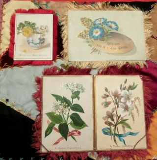 5 Antique 19thc Victorian Christmas / Year 