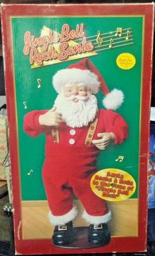 Vintage Jingle Bell Rock Santa Animated Dancing Musical Santa 1st Edition 1998