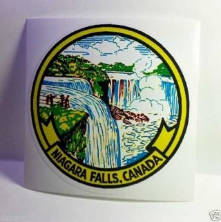 Niagara Falls Canada Vintage Style Travel Decal / Vinyl Sticker,  Luggage Label