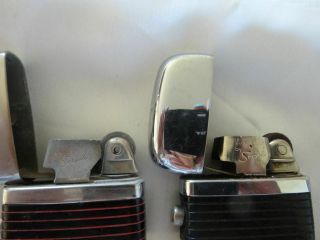 Vintage (2) Larger SCRIPTO VU Lighters with Fishing Lure & Duck Hunter 5