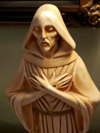 Vintage Rare St Francis Of Assisi Stigmata Statue - Catholic Traditional Gothic