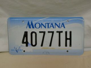 2000 Montana Vanity License Plate Stamped 4077th (m A S H)