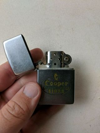 Vintage RARE Cooper Tires Zippo Lighter Patent 2517191 From 1950 - 1957 5