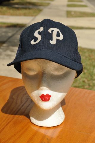 Vintage Blue SP Southern Pacific Railroad Snapback Hat Cap 2