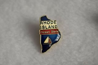 Rhode Island State Colorful Lapel Pin