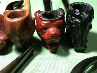 10 Assorted Carved Pipes (Many Unsmoked) 3