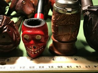 10 Assorted Carved Pipes (Many Unsmoked) 5