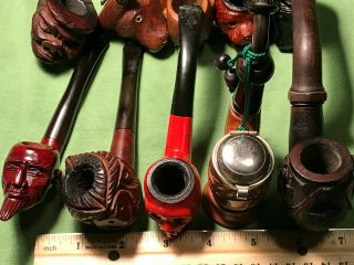 10 Assorted Carved Pipes (Many Unsmoked) 7