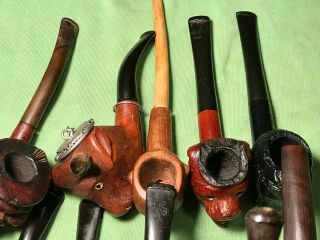 10 Assorted Carved Pipes (Many Unsmoked) 8