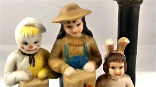 Vintage HALLOWEEN Ceramic Light Up MUSIC BOX Kids Costume Trick or Treat Pumpkin 2