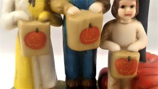 Vintage HALLOWEEN Ceramic Light Up MUSIC BOX Kids Costume Trick or Treat Pumpkin 3