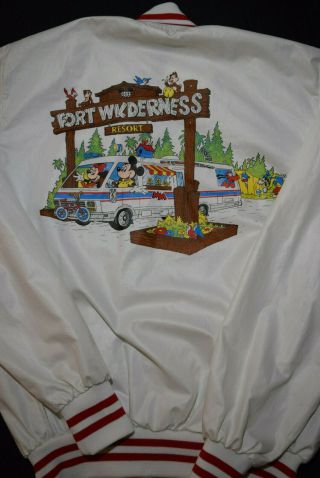 Vintage Walt Disney World Fort Wilderness Jacket Size M Chip Dale Camping Medium
