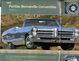 1965 Pontiac Bonneville 6 Pg Color Buyers Guide Article