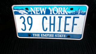 York License Plate Vanity Plate 39 Chief