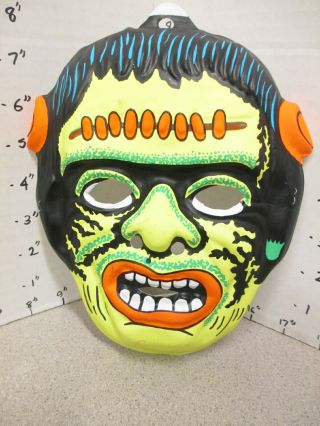 Halloween Mask 1970s Vintage Fun World Frankenstein Universal Monster Zombie