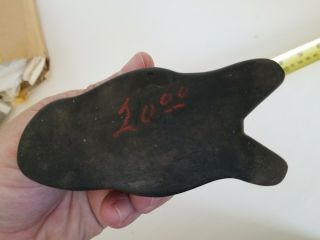 Prehistoric Indian Artifact Fish Effigy Pipe Clay Pottery Native American 5