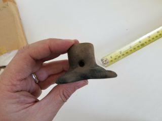 Prehistoric Indian Artifact Fish Effigy Pipe Clay Pottery Native American 6