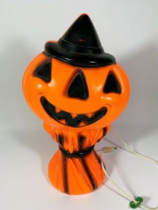 Vintage Empire Plastic 1969 Jack - O - Lantern Halloween Pumpkin Blow Mold 2