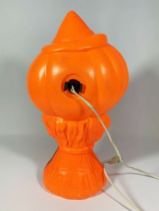 Vintage Empire Plastic 1969 Jack - O - Lantern Halloween Pumpkin Blow Mold 4