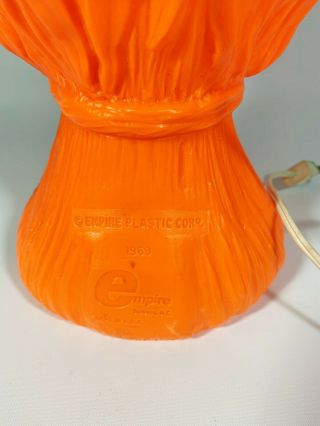 Vintage Empire Plastic 1969 Jack - O - Lantern Halloween Pumpkin Blow Mold 5