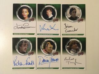 Blakes 7/ Blake’s Seven Trading Cards Set Of 6 Series 2 Autograph Cards