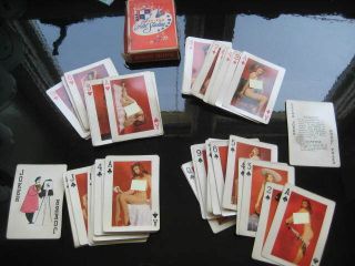Vintage Novelty Naked Beauties 54 Models Playing Card Deck Pin Up Women Complete