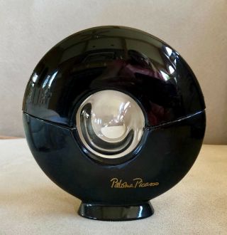 Paloma Picasso Vintage Collectible Glass Stopper Bottle In Black Case Empty