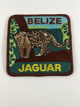 Belize Jaguar Patch Travel Souvenir 3.  5 "