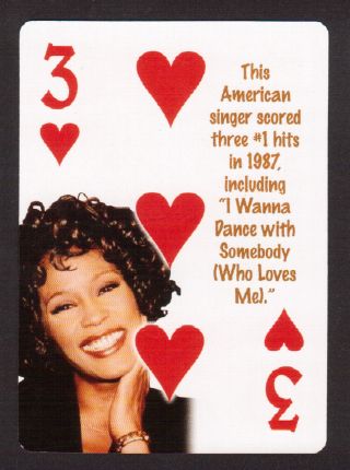 Whitney Houston I Wanna Dance With Somebody Neat Playing Card 7y8