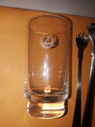 Jal Japan Airlines Glass And Ice Tongs Vintage
