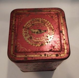 Vintage Patterson ' s Seal Cut Plug Tobacco Tin 122 5