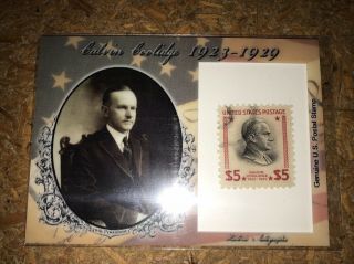 2018 Historic Autographs Potus Calvin Coolidge U.  S.  Postal Stamp 13/15
