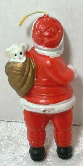 Vintage 1950 ' s Blow Mold Santa Figure With Dog and Cat Ornament 4