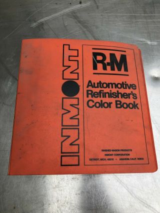 Inmont Rm Color Chevy Ford Mopar Book Truck Car Gm Paint Chip Color 1970s 1960s