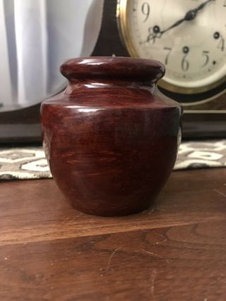 Vintage California Redwood Burl Souvenir Turned Wood Miniature Vase Tree House