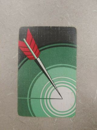 Vintage Estate Playing Cards Deck Old Dart On Dartboard 50 Cards Pinochle