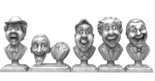 Disney Haunted Mansion 50th Singing Busts Resin Figurine Box Set Of Five
