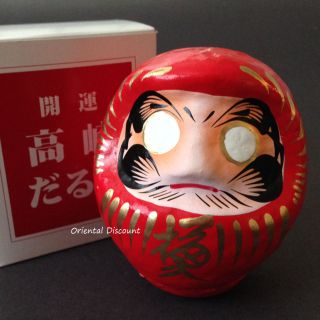Japanese 3.  75 " H Red Daruma Doll For Luck & Good Fortune Success,  Made In Japan
