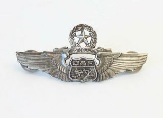 Us Confederate Air Force Caf Ghost Squadron Command Pilot Wings Badge Pin