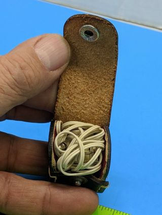 Vintage Earphone In Leather Case For Your Vintage Transistor Radio