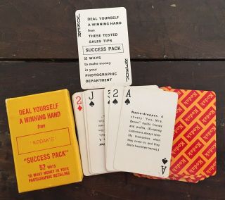 Vintage Kodak Camera Film Advertising Deck Of Kodak’s Success Playing Cards