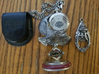 Harley Davidson Pocket Watch Set