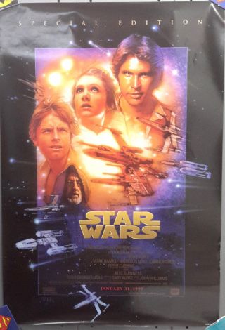 1997 Star Wars Special Edition Movie Poster - 27 " X 40 " Rolled
