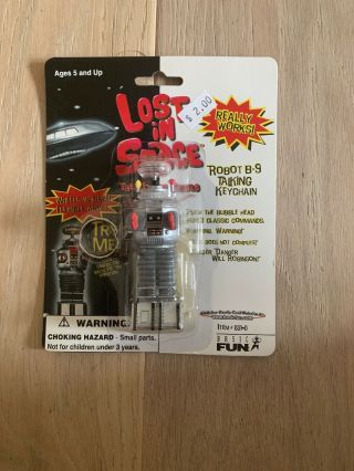 1997 Lost In Space Robot B - 9 Talking Robot Keychain Basic Fun Vintage Tv Toy Moc