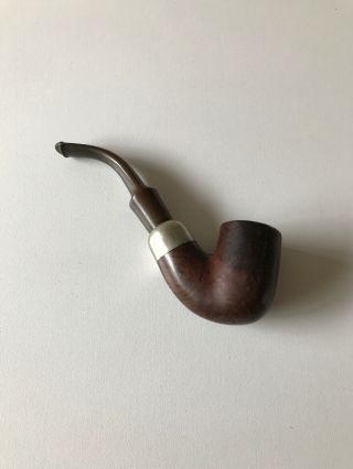 Vintage Petersons Smoking Pipe Silver Hallmarked Collar