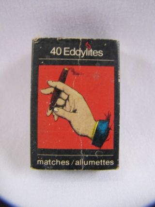 Vintage Matchbox Eddylites Matches Eddy Match Company Matchbook Ontario Canada