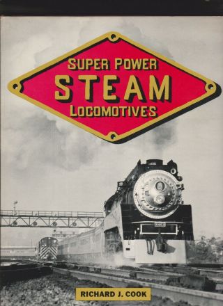 Power Steam Locomotives Richard J Cook 1966 Hardcover/dj/lima Works/train