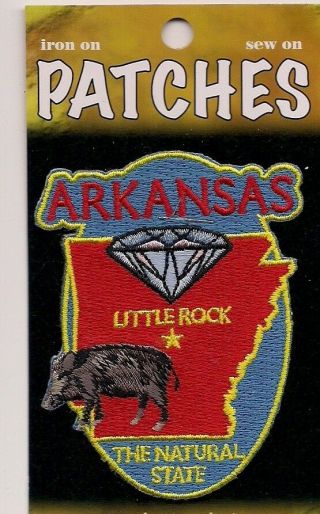 The State Of Arkansas Souvenir Patch The Natural State Little Rock