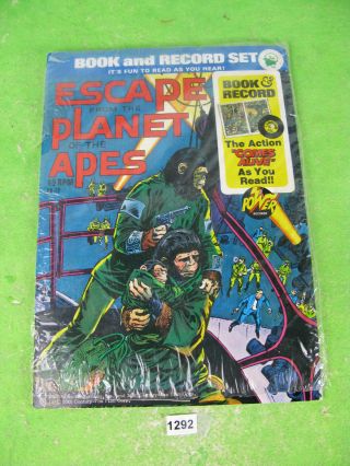 Vintage Pota Planet Of The Apes Story Book & Record Set  7  Vinyl 1292